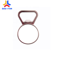 Ouvre-bouteille de sublimation vierge Offres Spéciales aimant de réfrigérateur, impression de bricolage aimant de réfrigérateur en métal de forme ronde