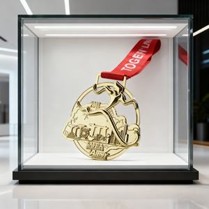 Médailles de luxe personnalisées pour la course à pied, le cyclisme et l'athlétisme, finition or et argent, impression UV, gravure laser - Product Image 3