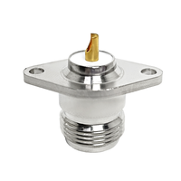 Connecteur RF de type N femelle à 2 trous pour montage sur panneau, soudage PCB, prise d'antenne de châssis 50 Ohm, stock fabricant disponible