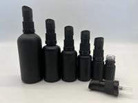Flacons en verre avec pipette compte-gouttes en silicone noir mat, en caoutchouc nitrile, en verre, 5 ml, 10 ml, 15 ml, 30 ml, 60 ml, 120 ml