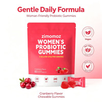 Complément alimentaire en bonbons gélifiés pour femmes adultes, probiotique, antioxydant, éclaircissant pour la peau, saveur canneberge, sans sucre, végétalien, non OGM, 60 unités