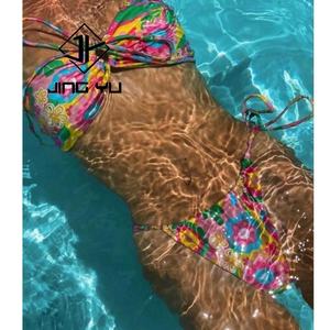 ชุดว่ายน้ำฮาวายขายดีจากโรงงาน ชุดชายหาดผู้หญิง ไมโครบิกินี่ ผ้าโพลีเอสเตอร์พิมพ์ลาย ชุดบิกินี่สองชิ้นสั่งทำได้ - Product Image 5