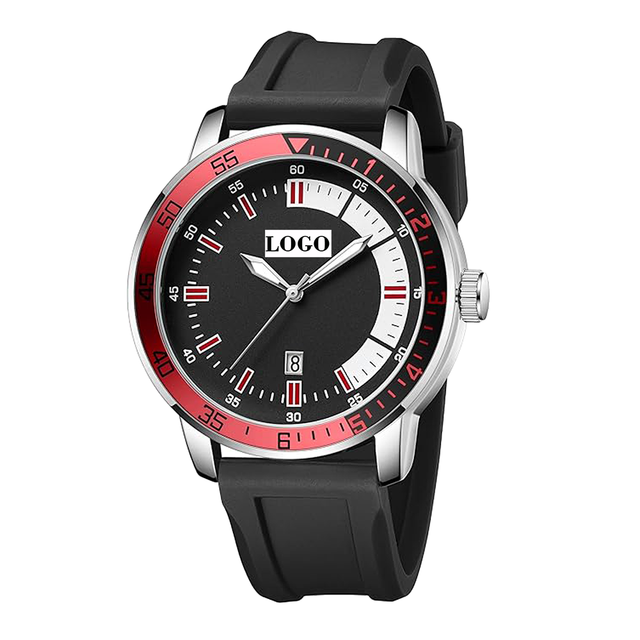 Luxury Men's Fashion Casual Quartz Watch Silicone Band Waterproof Luminous Date Multifunction Business Personalized Watch