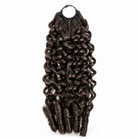 Extensions de cheveux tressés au crochet en cheveux humains Remy, pour un look naturel à faire soi-même ou en salon pour femmes