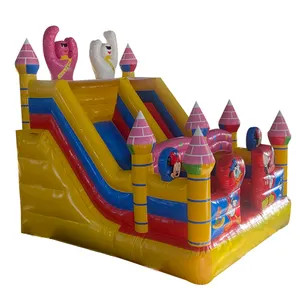 Tema ocidental comercial grande inflável bouncer slide combo miúdo personalizado inflável casa para crianças castelo inflável com slide