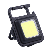 Lampe de travail LED COB rechargeable par USB, porte-clés multifonction avec mousqueton, ouvre-bouteille, embouts de tournevis, lampe de poche d'urgence