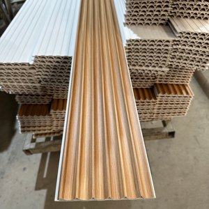 Nouveau design de panneaux muraux anti-bruit cannelés 3D en <span class=keywords><strong>bambou</strong></span> WPC PVC pour la décoration intérieure de bureaux à domicile - Product Image 1