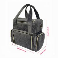Sac de rangement portable double couche grande capacité en velours pour maquillage et vernis à ongles, certifié BSCI