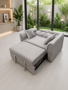 Sleek Modern Convertible Recliner Lounge Seating with Solid <b>Wood</b> <b>Frame</b> and Premium Fabric for Living Room - Product Image 5