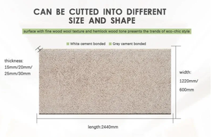 Painéis de Lã de Madeira Ecológicos Painéis Acústicos de Fibra de Madeira Isolamento Acústico <span class=keywords><strong>Lowes</strong></span> - Product Image 2