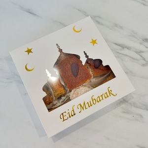 Boda Blanco Degradable Cupcake China Slice Plegable 10 Pulgadas Cajas de pastel transparente - Product Image 3