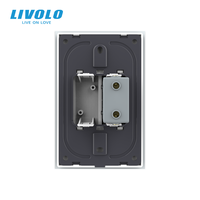 Prise de chargeur USB LIVOLO 120 Type US 20W avec double port rapide Type-C 22.5*45, fonction modulaire pour marchés américains, bureaux et hôtels