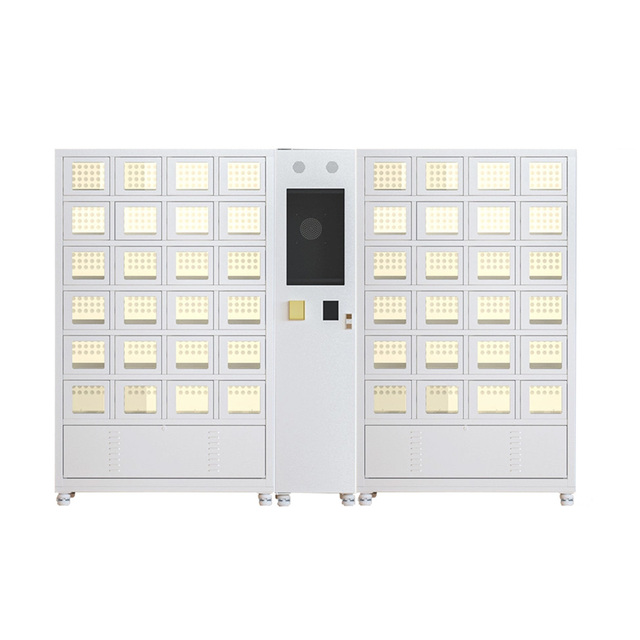 Refrigerated Smart Locker Vending Machine With Coin Bill Payment
