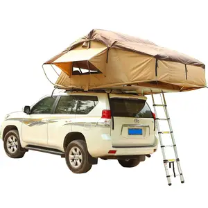 3-4 Personen Off-Road Auto Pick Up 4X4 Dak Tent Met Rek Pvc Zijruiten En Voordeur Dak Tent Bijlage Voor 2-3 Persoon