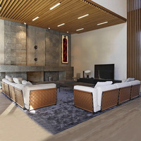 Canapé modulaire en cuir blanc design italien canapé sectionnel moderne de haute qualité pour la maison ensemble de salon