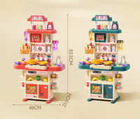Mini ensemble de jouets d'évier de cuisine réel pour enfants avec jeu de pulvérisation semblant jouer cuisine et jouets alimentaires