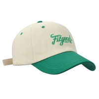 Casquette de baseball unisexe tendance style coréen en coton pour printemps/été, chic, bicolore, 6 panneaux, polyvalente, pour couples et adultes