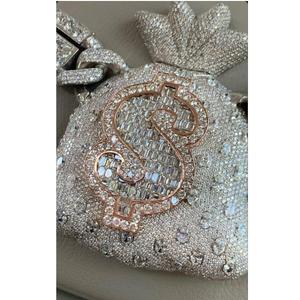 Collar Moderno con Dije de Moissanita con Brillo Radiante y Diseño Elegante, Ideal para Amantes de la Moda y Uso Diario - Product Image 1