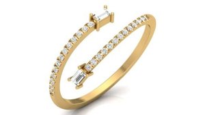 Round Shape Stone 14K 18K Gold Plated Diamond <b>Resizable</b> <b>Ring</b> Lab Grown Diamond <b>Ring</b> Bulk Product Trendy Solitaire Diamond <b>Ring</b> - Product Image 3