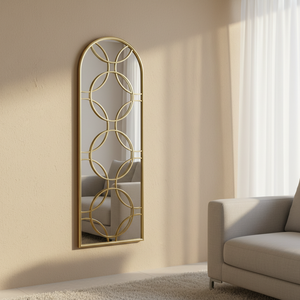 Espejos Decorativos de <span class=keywords><strong>Pared</strong></span> para Interiores del Hogar, 121.92*5.72*43.82CM, Marrón, <span class=keywords><strong>Blanco</strong></span>, Dorado, <span class=keywords><strong>Espejo</strong></span> Decorativo Moderno para <span class=keywords><strong>Pared</strong></span> - Product Image 4