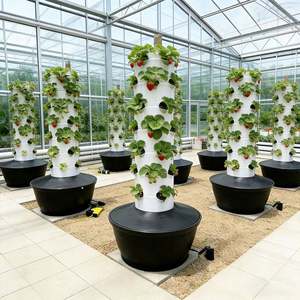 Torre Hidropónica de Una Sola Capa con 6/7 Orificios, Sistema de Cultivo Vertical Compacto sin Suelo para Interiores y Balcones - Product Image 2