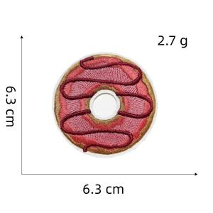 Delicioso Donut tela hierro en parches pegado colorido bolsa Decoración Ropa rasgado reparación parche - Product Image 5
