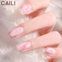 CAILI 8 couleurs Disco Glitter Spider Gel Diamond Reflective Flashing Spider Nail Gel Parfait pour dessiner des motifs de lignes