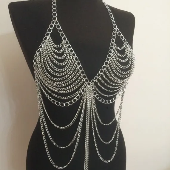 Gotische Stijl Sieraden Handgemaakt Zaad Kraal Elastische Tailleketting Zomer Strandvakantie Sieraden Kralen Dijbeen Kettingen Punk Goud