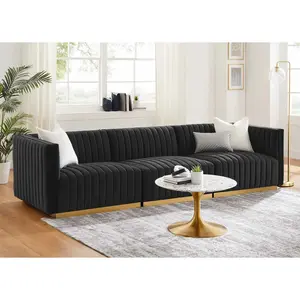 Dongguan Tianhang Living Room Sofa Furniture New design nice velvet fabric upholstered tufts sofas for home use