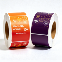 Etiquetas Adhesivas de Vinilo Impermeables y Duraderas con Impresión Personalizada, Logotipo Holográfico para Envases de Alimentos, Frascos de Miel, Botellas de Bebidas