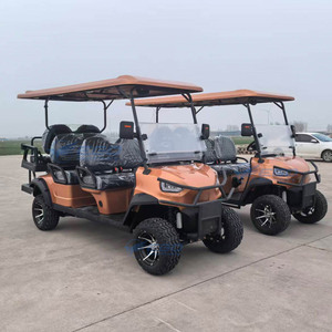 Carritos de Golf Personalizados de 6 Plazas, Estilo Combustible, Nuevo Modelo, Color Naranja, para Turismo, Más Vendidos - Product Image 1