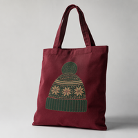 Sac cadeau en toile pour les fêtes de fin d'année, stock disponible, accepte l'impression de motifs personnalisés pour la vente en gros de Noël