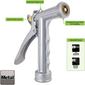 Ugello a <span class=keywords><strong>pistola</strong></span> filettato in zinco per piante prati auto animali domestici-Versatile <span class=keywords><strong>pistola</strong></span> ad acqua da giardino - Product Image 3