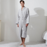 Peignoir de luxe certifié OEKO, unisexe, 100% coton gaufré, avec logo personnalisé, pour hôtels 5 étoiles et usage hôtelier