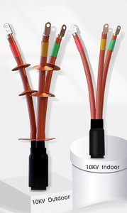 Accessoires de câbles thermorétractables 10 kV à 3 conducteurs pour extérieur, kits de terminaison à joint droit WSY-10/3.1, fils, câbles et assemblages de câbles - Product Image 2
