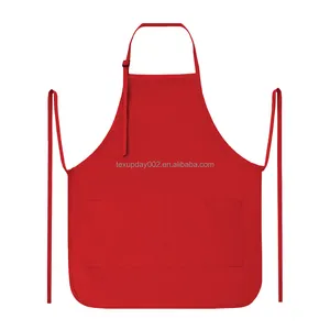 Custom Logo Printed Embroidered Cotton Polyester Linen Canvas Denim Waterproof Work Salon Barista Cooking Chefs Aprons Kitchen