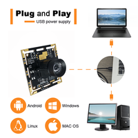 Mini capteur CMOS OV2312, taille du capteur 1/2.9'', 2MP, 60FPS, H.264, module de caméra USB2.0 haute vitesse pour la reconnaissance des plaques d'immatriculation