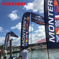Personnalisé 2m 3m 4m 5m Plage Plume Drapeau Bannière Publicité Oriflamme Vente Signe Promotionnel Drapeaux avec Accessoires Kit Stand Base
