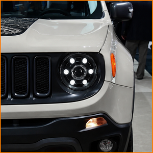 Pour Jeep Renegade 2016-2021, ensemble de phares LED avec double lentille de projecteur, halo étoilé DRL, remplacement plug and play - Product Image 4