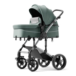 Poussette Bébé Luxe 2 en 1 avec Grandes Roues et <span class=keywords><strong>Suspension</strong></span> Personnalisée - Product Image 2