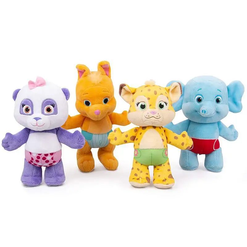 Support a drop shipping, welcome to bulk purchase Text Party Cartoon Plush Doll Panda Cheetah Kangaroo Elephant Plush Toy