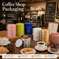 Boîte en fer blanc ronde personnalisée pour biscuits, emballage de marque pour gâteaux