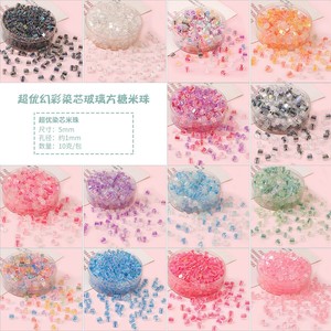 Hisenlee 5mm verre <span class=keywords><strong>sucre</strong></span> Cube perles perles <span class=keywords><strong>en</strong></span> vrac pour bricolage à la main perles Bracelet collier accessoires <span class=keywords><strong>de</strong></span> vêtement - Product Image 2