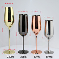 Verre à cocktail/martini en acier inoxydable 18/8 incassable, écologique et moderne, 380 ml, pour mariage, maison, restaurant, hôtel, bar