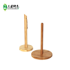 Bamboo and wood toilet <b>paper</b> holder, <b>kitchen</b> <b>paper</b> towel holder, bamboo <b>paper</b> towel holder, no-drill standing <b>paper</b> towel - Product Image 3