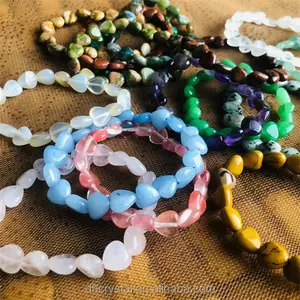 8mm bracelet breloques bijoux de mode perles de pierre de quartz naturel feng shui mélange quartz cristal élastique populaire bracelet pour cadeau