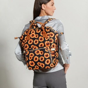 tamaño girasol, girasol impresión cambiar los pañales bolso de la momia maternidad aislado del pañal del bebé mochila bolsa - Product Image 6