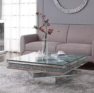 <span class=keywords><strong>Table</strong></span> <span class=keywords><strong>basse</strong></span> moderne de <span class=keywords><strong>haute</strong></span> qualité <span class=keywords><strong>en</strong></span> verre trempé convertible pour salon avec tabourets - Product Image 2