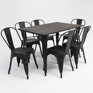 <span class=keywords><strong>Silla</strong></span> de Comedor de Metal de Estilo Industrial Vintage con Marco de Hierro Apilable Colorido, Diseño <span class=keywords><strong>Tolix</strong></span> Negro para Uso en el Hogar, Oficina y Escuela - Product Image 5