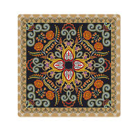 Tapis de table de mahjong carré de luxe, épais, silencieux, pliable et portable, antidérapant, pour jeux de cartes et de société